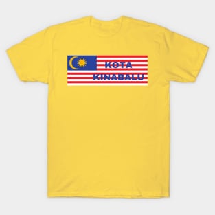 Kota Kinabalu City in Malaysian Flag T-Shirt